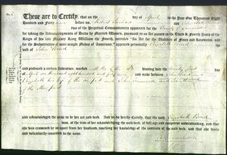 Deed by Married Women - Elizabeth Bond-Original Ancestry