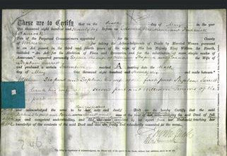 Deed by Married Women - Sophia Shepard and Sarah Jarrett-Original Ancestry