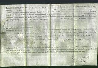 Deed by Married Women - Sarah Ann Massey-Original Ancestry