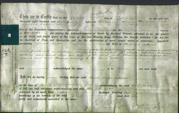 Deed by Married Women - Sarah Ann Atkins-Original Ancestry