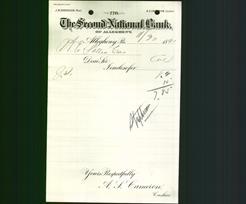 Bank Letterhead - Second National Bank
