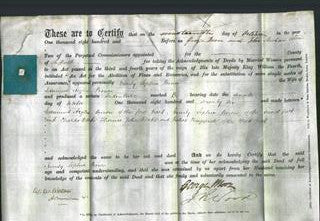 Deed by Married Women - Emily Sophia Bown-Original Ancestry