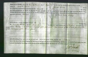 Deed by Married Women - Rebecca Bailey-Original Ancestry