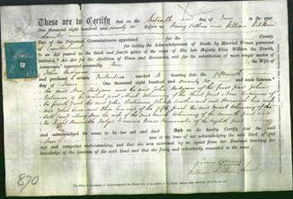 Deed by Married Women - Ann Hodgson-Original Ancestry