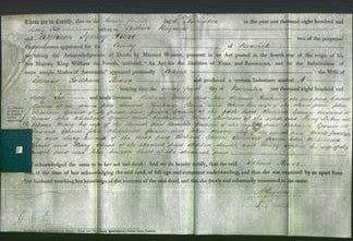Deed by Married Women - Celina Flower-Original Ancestry