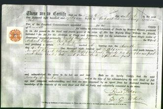 Deed by Married Women - Emily Augusta Okes-Voysey-Original Ancestry