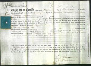 Deed by Married Women - Elizabeth Ann Blest-Original Ancestry