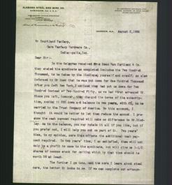 Letterhead - Alabama Steel And Wire Co.