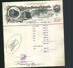 Letterhead - Van Camp Hardware & Iron Co.
