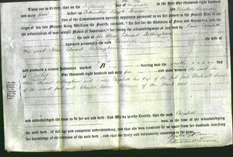 Deed by Married Women - Dame Elizabeth Bellingham-Original Ancestry