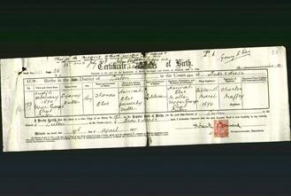Birth Certificate - Sydney Fuller Else-Original Ancestry