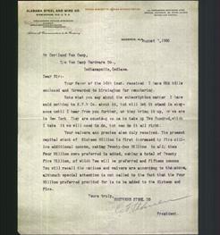 Letterhead - Alabama Steel And Wire Co.