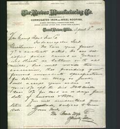 Letterhead - The Reeves Manufacturing Co.