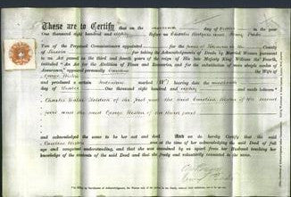 Deed by Married Women - Caroline Weston-Original Ancestry