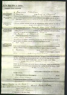 Court of Common Pleas - Mary Maria Weetman-Original Ancestry