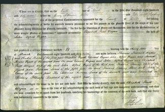 Deed by Married Women - Elizabeth Pratt Wigan-Original Ancestry