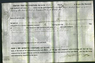 Deed by Married Women - Eliza Ann Mackrill-Original Ancestry