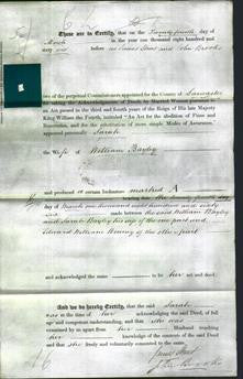 Deed by Married Women - Sarah Bayley-Original Ancestry