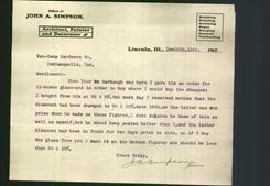 Letterhead - Office of John A. Simpson