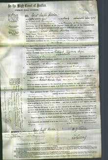 Court of Common Pleas - Georgiana Amelia Davies-Original Ancestry