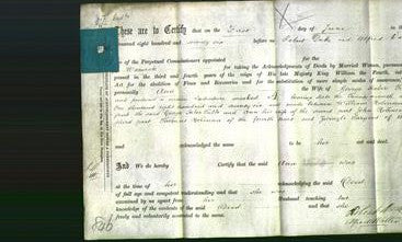 Deed by Married Women - Ann Tulk-Original Ancestry