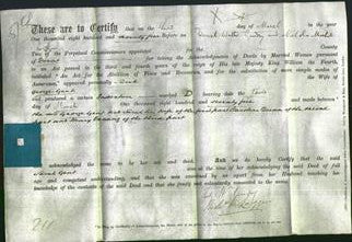 Deed by Married Women - Sarah Gent-Original Ancestry