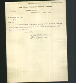 Letterhead - The Taisey Pneumatic Service Company