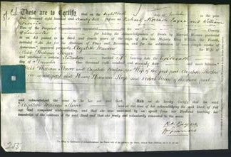 Deed by Married Women - Elizabeth Musson Stower-Original Ancestry