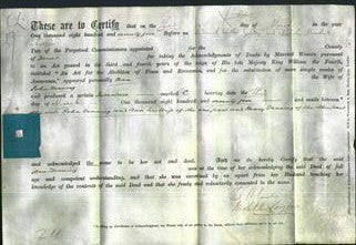 Deed by Married Women - Ann Denning-Original Ancestry