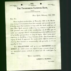 Bank Letterhead - Tradesmen National Bank