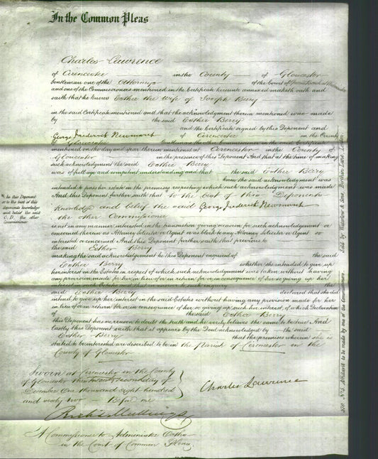 Court of Common Pleas - Esther Berry