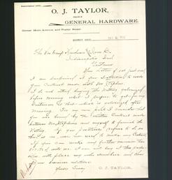 Letterhead - O.J. Taylor