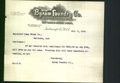 Letterhead - Byram Foundry Co.