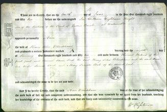 Deed by Married Women - Ann Blackham-Original Ancestry