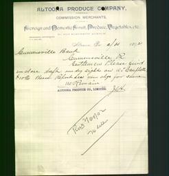 Business Letterhead - Altoona Produce Company