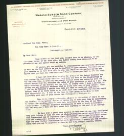 Letterhead - The Wabash Screen Door Company