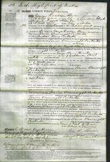 Court of Common Pleas - Louisa Wainwright Cockerton-Original Ancestry