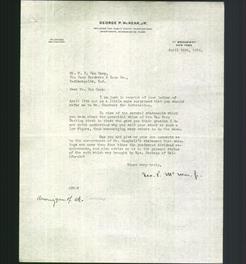 Letterhead - George P. McNear, Jr.