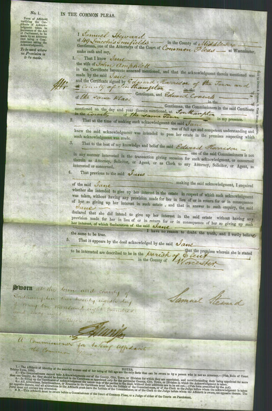 Court of Common Pleas - Jane Amphlett