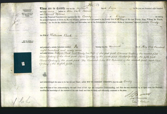 Deed by Married Women - Emily Buck-Original Ancestry