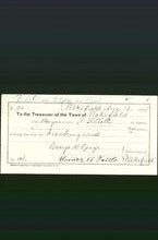 Wakefield, Massachusetts Payment Voucher - Benjamin F Tibbetts