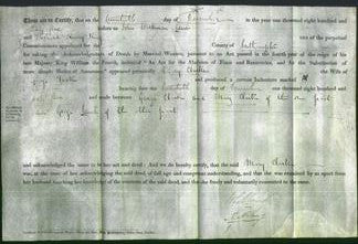 Deed by Married Women - Mary Clarke-Original Ancestry