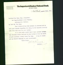 Letterhead - The Importers & Traders National Bank