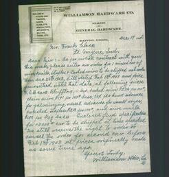 Letterhead - Williamson Hardware Co.