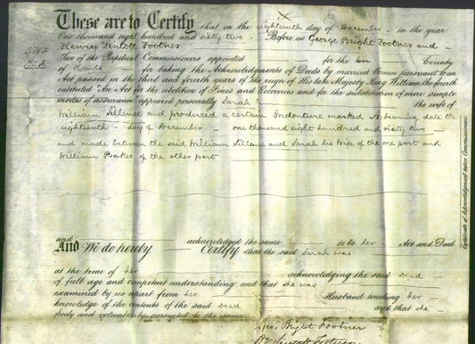 Deed by Married Women - Sarah Sillence