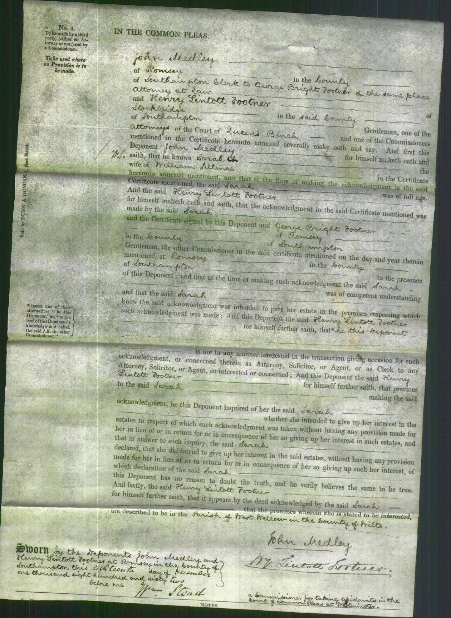 Court of Common Pleas - Sarah Sillence