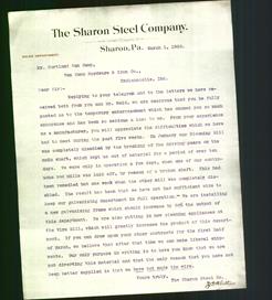 Letterhead - The Sharon Steel Company
