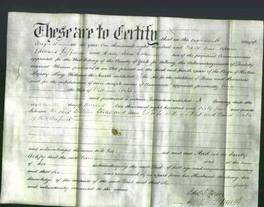 Deed by Married Women - Anne Locke