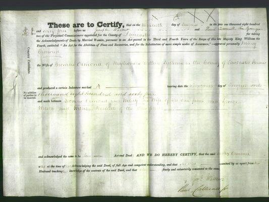 Deed by Married Women - Mary Ormond