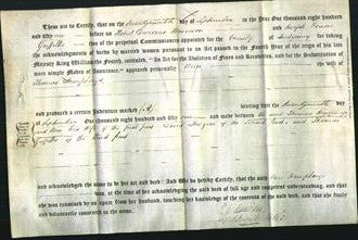 Deed by Married Women - Ann Humphreys-Original Ancestry